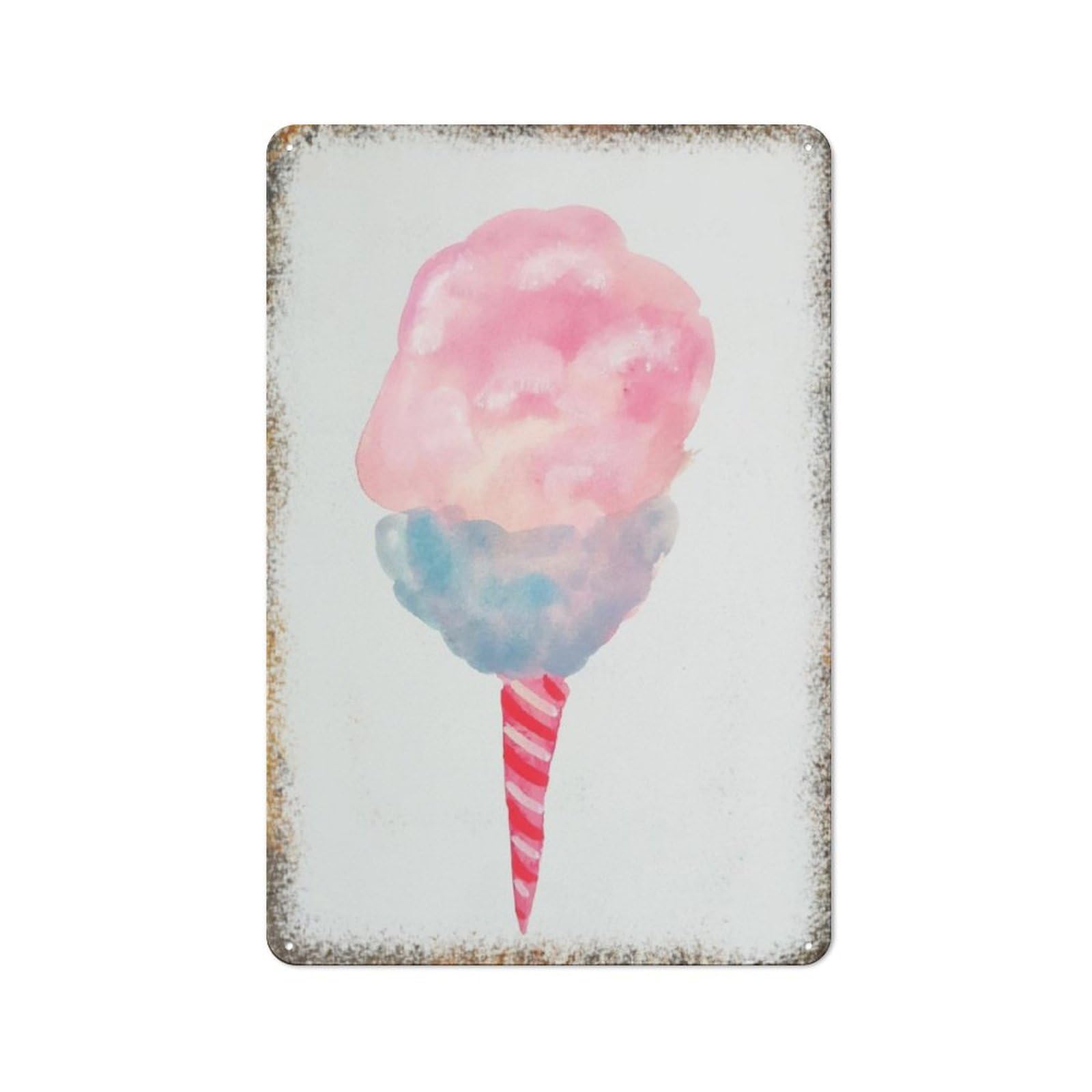 Marshmallow Cute Art Wall Sign, Nursery Kitchen Sweet Style Decor, Yard Cafe Garage Ornament,8x12 Inch