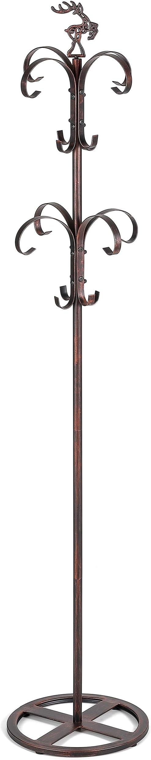 62" Floor Christmas Tree Stocking Holder Stands Freestanding Stocking Hanger Stand Metal Stocking Rack with 16 Hooks