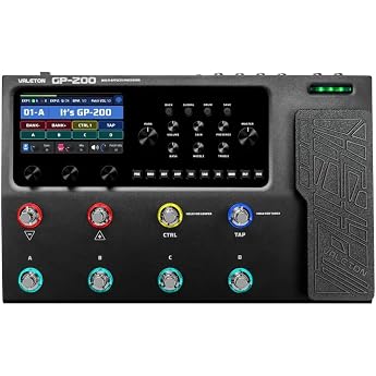 Valeton GP-200 Multi Effector Expression Pedal FX Loop MIDI Amplifier Modeling IR Cabinet Simulation Stereo USB Interface