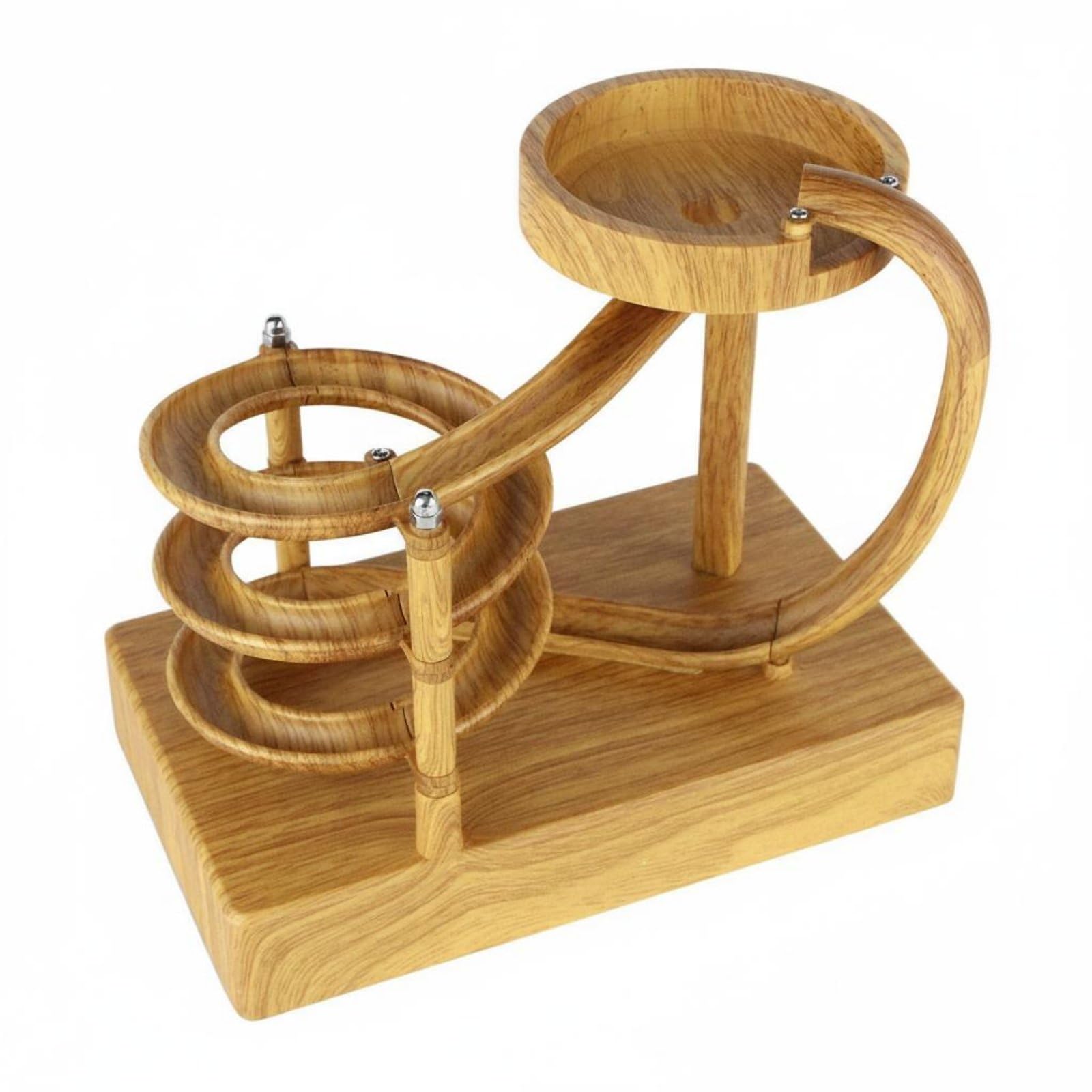 Tap Control Electromagnetic Rolling Ball Sculpture Quiet Operation Electromagnetic Marble Machine USB-C Rechargeable Spiral Track Kinetic Art Toy 1800mAh Battery for Office Workers-image-43