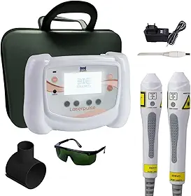 Laserpulse Aparelho de Fototerapia com Probes LED 660nm e Infravermelho 904nm com Maleta Preta para Aplicações Faciais e Corporais Luz de Baixa Intensidade Portátil