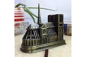 Notre Dame de Paris Miniature Statue Decor with Gift Box, French Landmark...