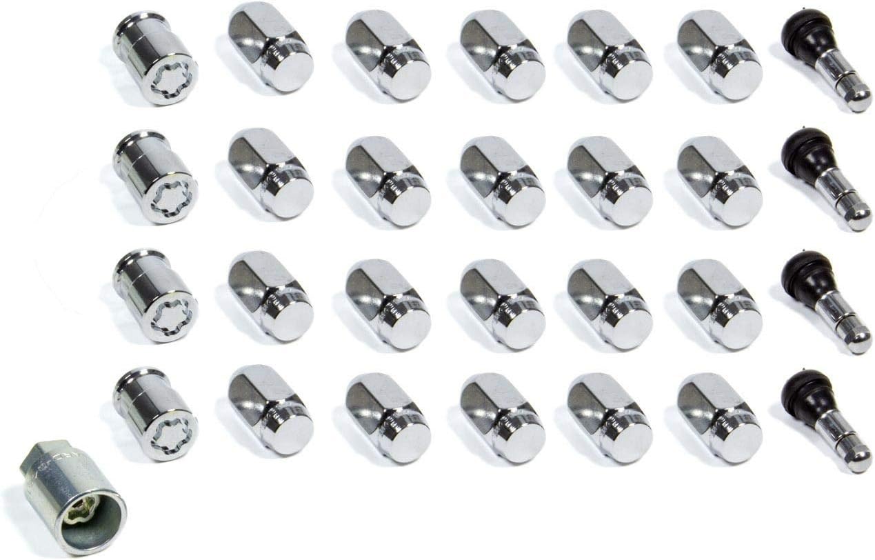 McGard 84657 Chrome Cone Seat Wheel Installation Kit (M12 x 1.5 Thread Size) - for 6 Lug Wheels,20 Lug Nuts / 4 Locks / 1 Key / 1 Storage Pouch