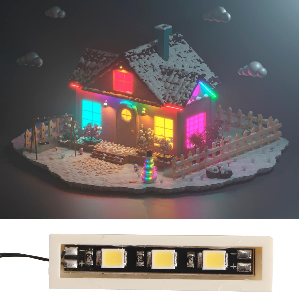 Ticha Weiße Downlights 1x4 Steine in Einer Reihe, USB-betriebene DIY-Bausteinlampe, Modell-Beleuchtungszubehör, Weißes Licht