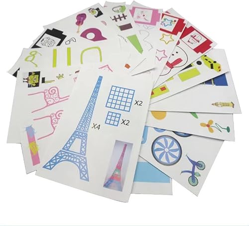 Miniatura 6 de 40 patrones de moldes de dibujo para impresora 3D, plantillas de papel para bolígrafo de impresión 3D, papel de impresión de plantilla de graffiti