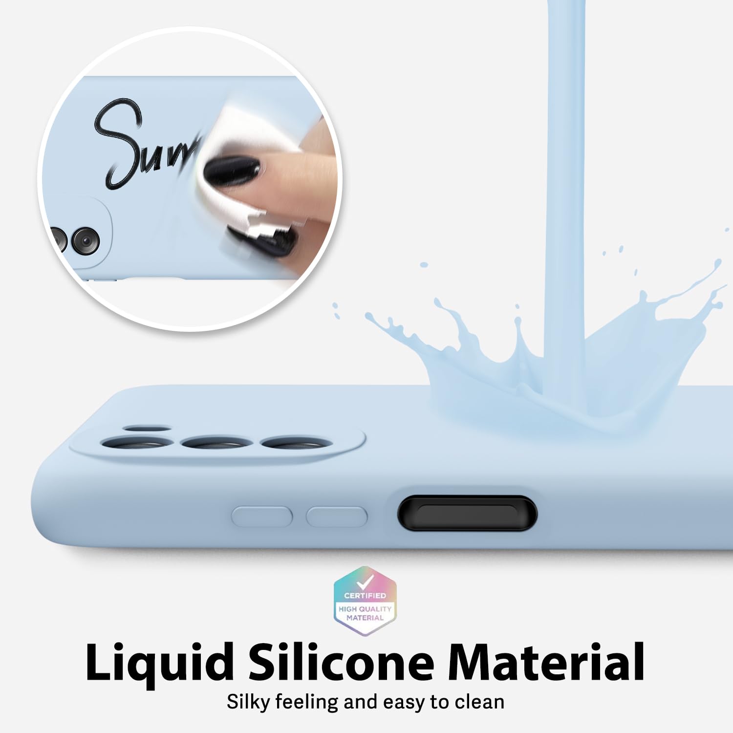 Tothedu Custodia per Moto G 5G 2022/Cover per Motorola G 5G 2022 XT2213 con copertura scorrevole per fotocamera, girevole integrato a 360° magnetica antiurto téléphone per Motorola Moto G 5G 2022 Blu