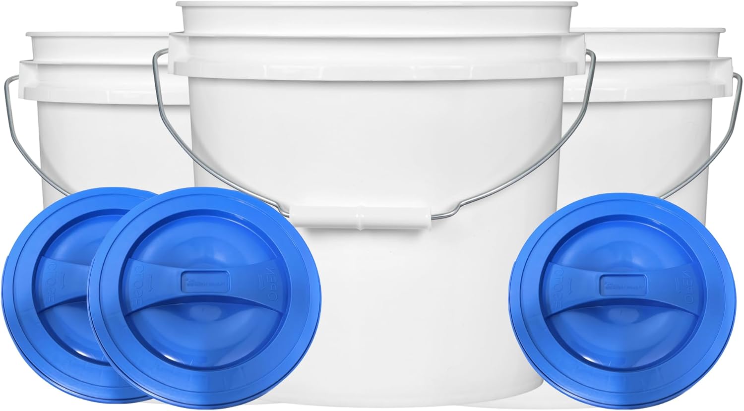 House Naturals 2 Gallon White Bucket with Screw on Lid