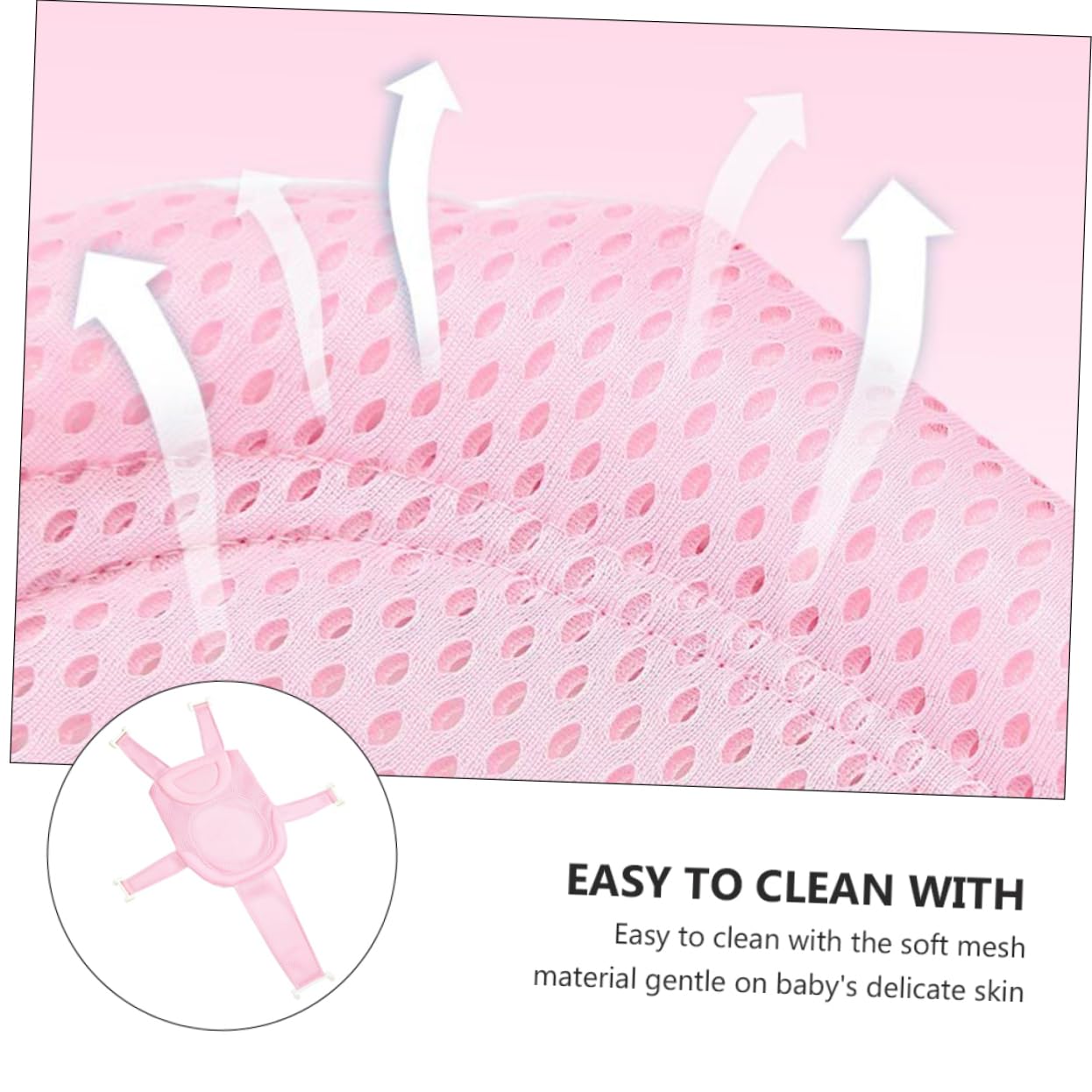 Totority Newborn Baby Bath Net Seat Support Bathing Mesh Straps Skin-Friendly Baby Bathing Seat