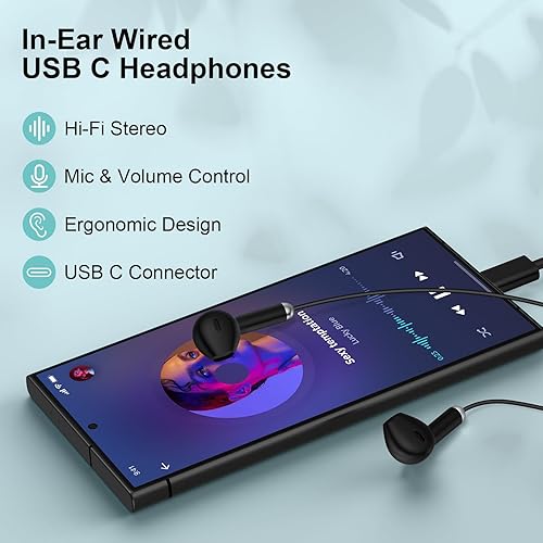 Miniatura 2 de Samsung Earbuds Wired for Galaxy S25 Ultra S24 S23 S22 S21 A17 A56 A36 A16 A55 A35 A25 A15 A54 A14 A53 Z Flip/Fold 7 6 5 4 3, USB C Wired Headphones