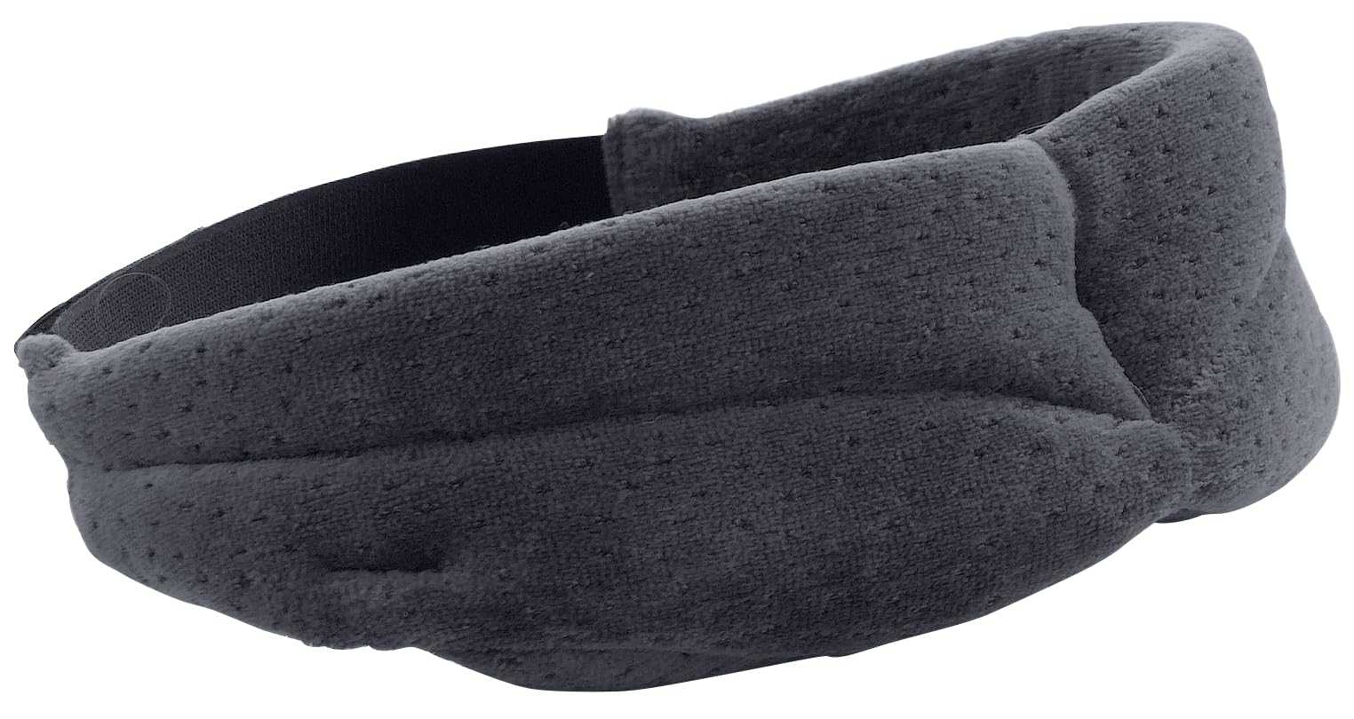 TEMPUR Masque de sommeil pour hommes et femmes, masque de nuit opaques et réglables pour une totale relaxation, Anthracite (Lot de 2)