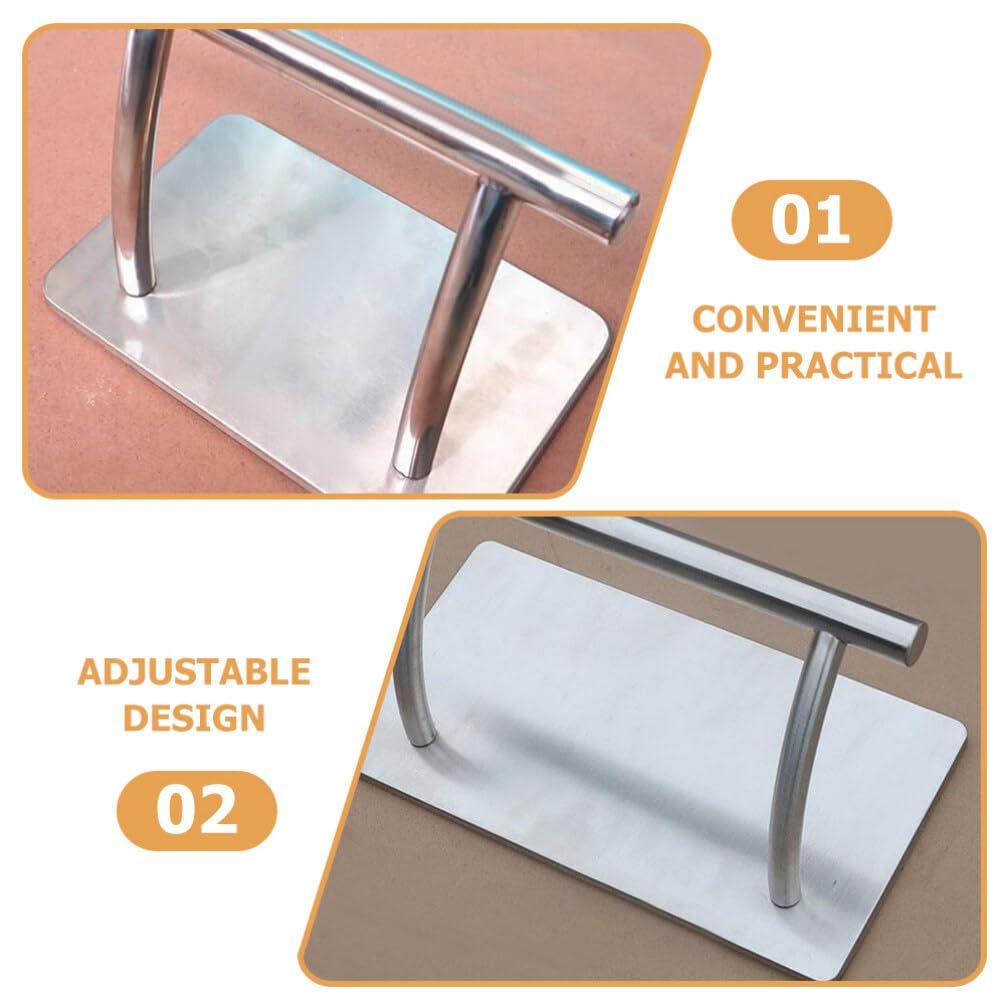 Housoutil Stainless Steel Footrest Salon Chair Pedal Mobile Foot Rest Foot Pedal Parts for Barber Hairdressing Beauty Spa Nail Massage Salon Chairs