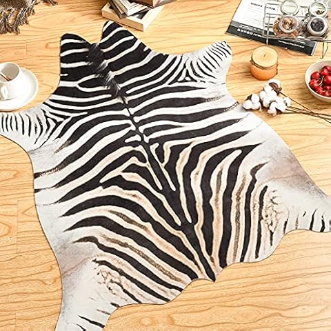 Alfombra de piel sintética con estampado de cebra jinchan Cover