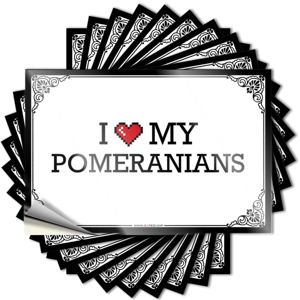 Fzfn Colour Decal Decore For Room Easy Apply | I Love My Pomeranians Bookish Water Peel And Stick(8X12cm)