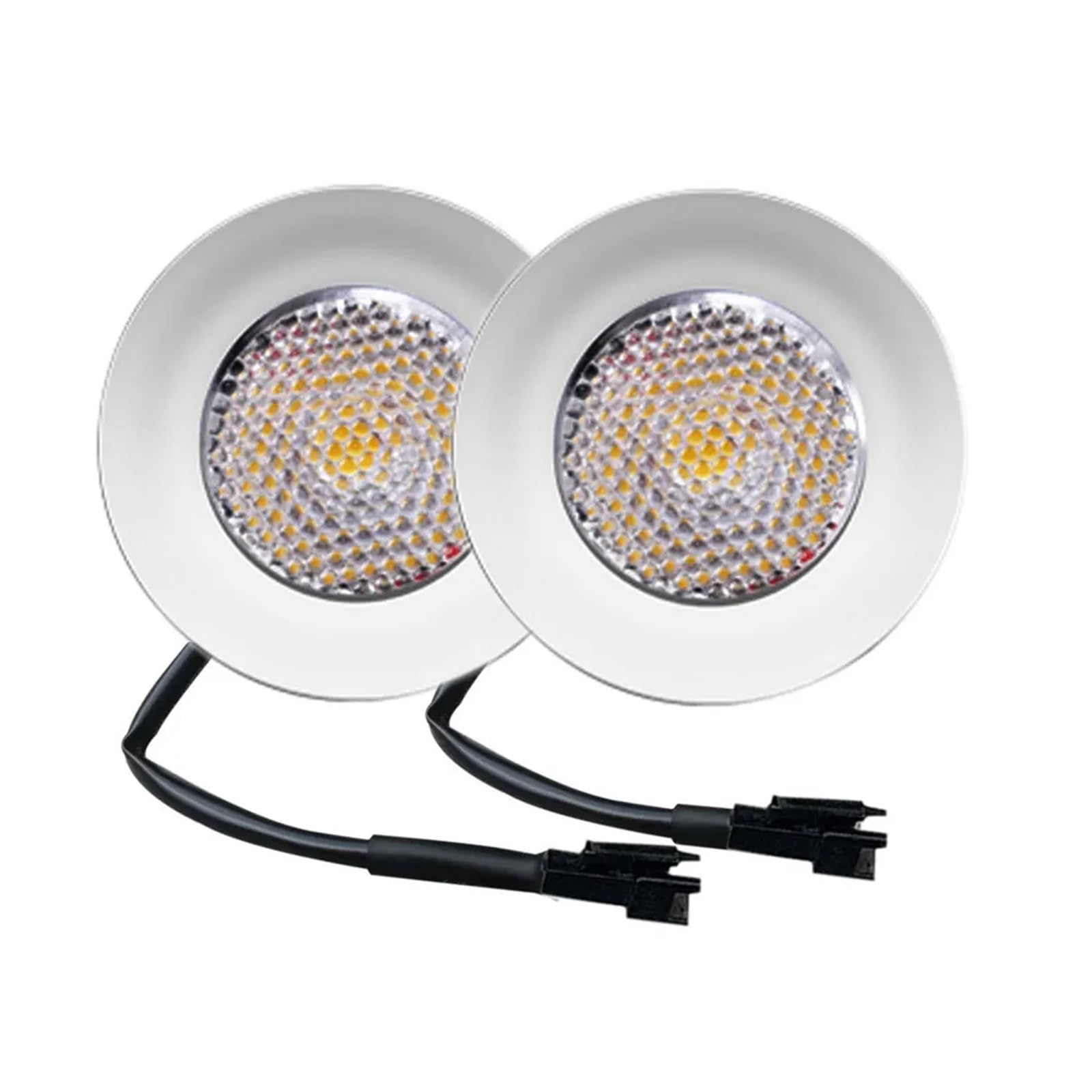 2 Piezas De 30 Mm De Orificio 1,5 W Mini LED Campana Extractora Bombilla De Luz 12 V CC EL4.5 Conector Empotrable Ventilador De Humo Bombilla, Iluminación Uniforme(6000K,SM connector)