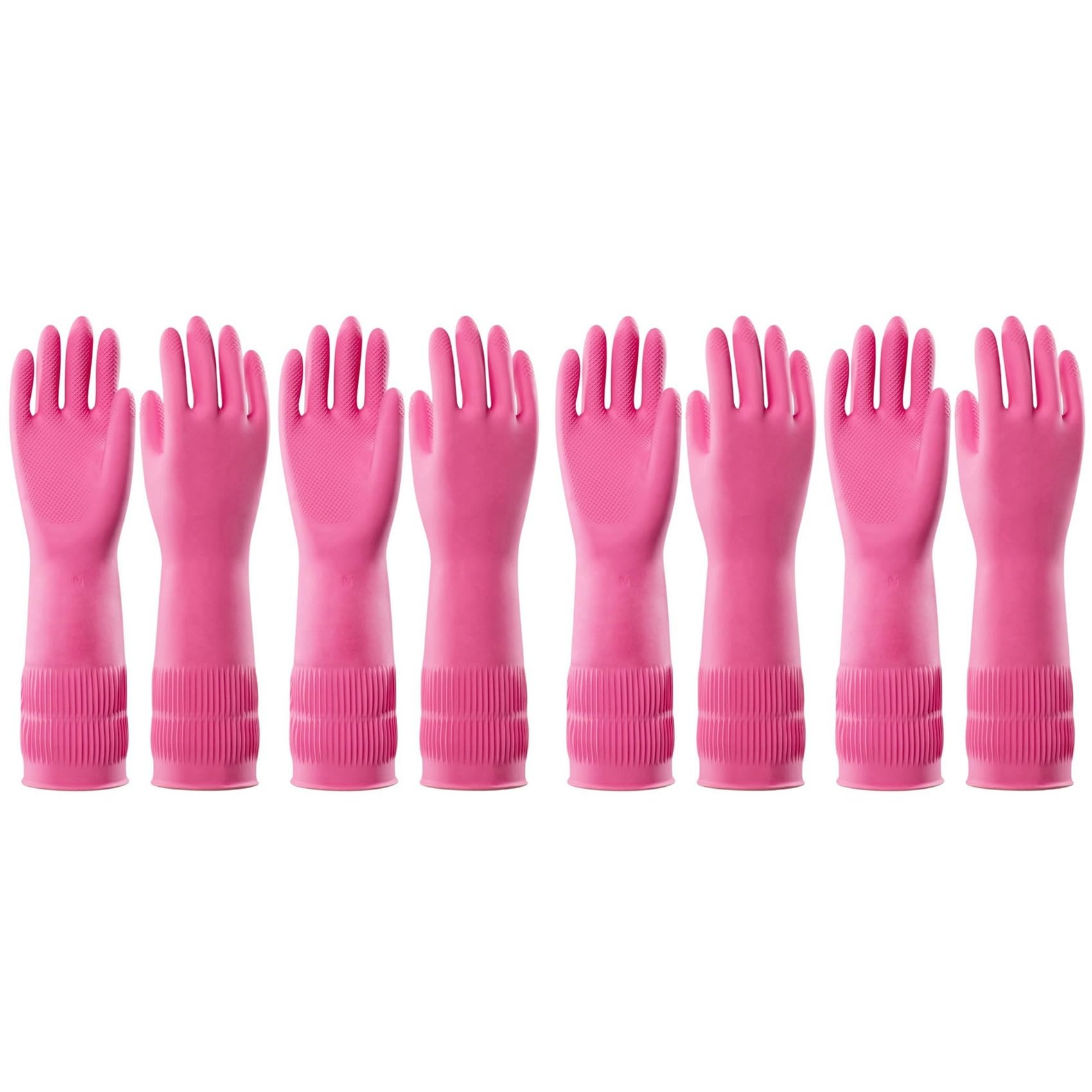 Guantes de goma impermeables y antideslizantes para lavar platos en la cocina, talla S, 4 pares
