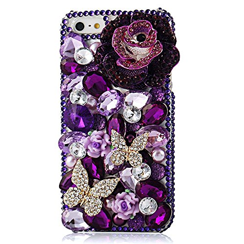 EVTECH [Bling case] for iPhone 6 Plus, for iPhone 6 Plus/iPhone 6s Plus 5.5 Inch 3D Handmade Fashion Crystal Rhinestone Bling Case Cover Hard Case Clear(100% Handcrafted)