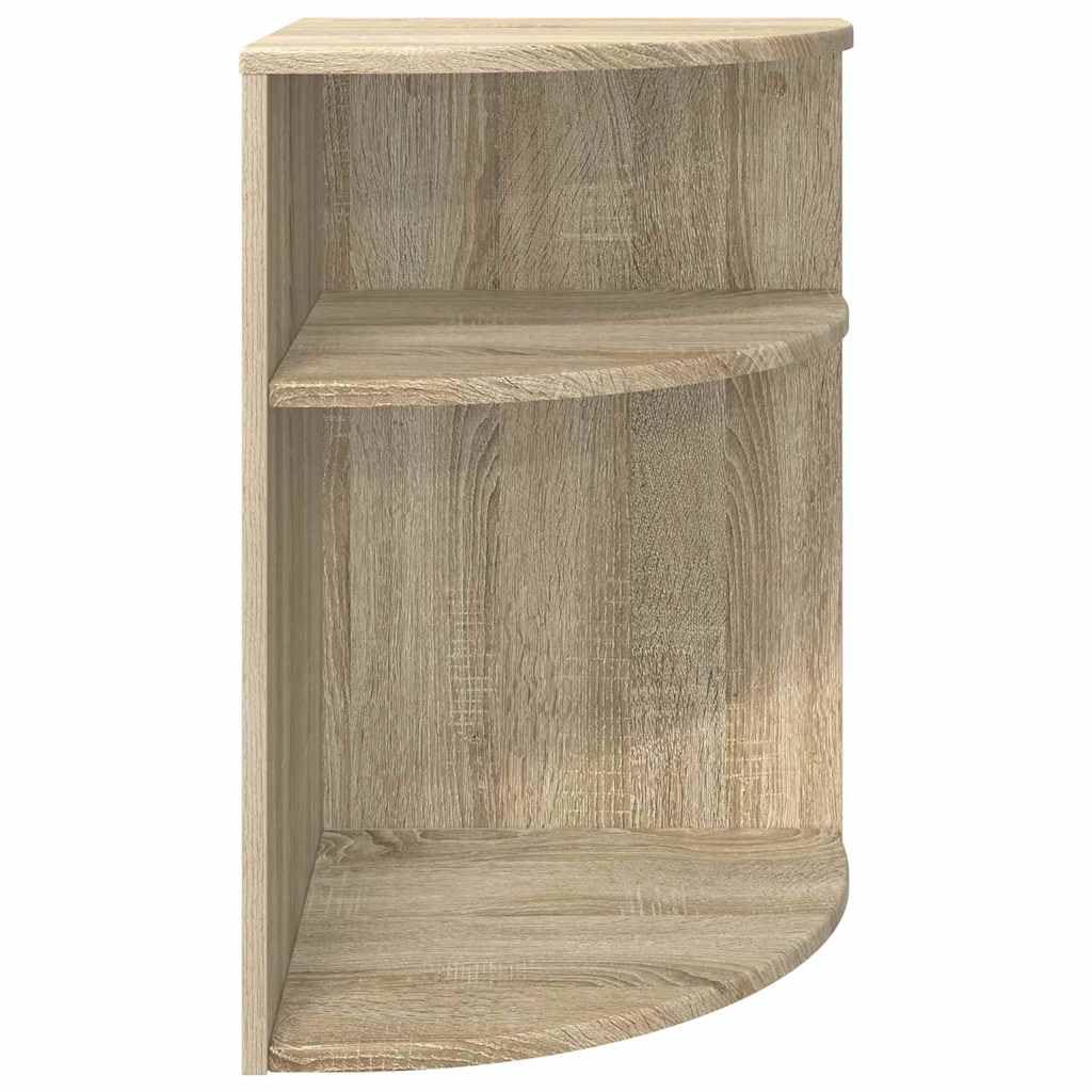 Beistelltisch Sonoma-Eiche 39,7 x 39,7 x 60 cm Holzwerkstoff, moderner Couchtisch mit Ablagefächern, Kleiner Beistellschrank für Wohnzimmer, Flur und Büro