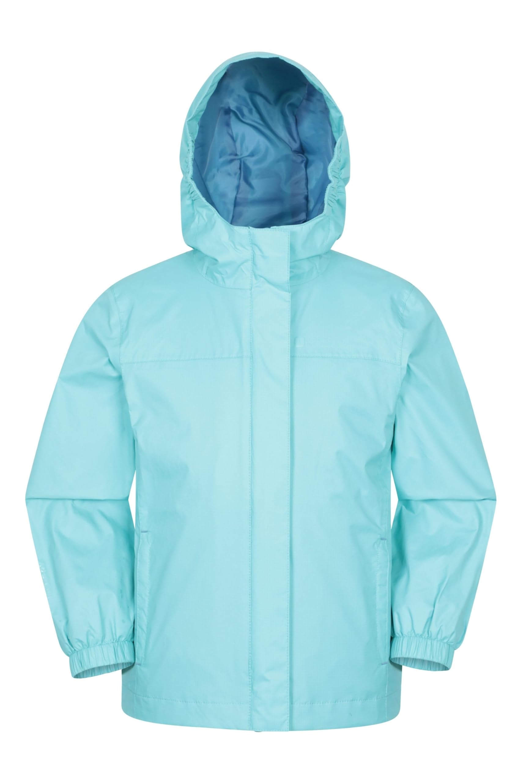 Mountain Warehouse Torrent Kids Waterproof Rain Jacket - Taped Seams Raincoat, Lightweight, Breathable, Girls & Boys Rainwear -For Autumn, Winter, Wet Weather Dark Teal
