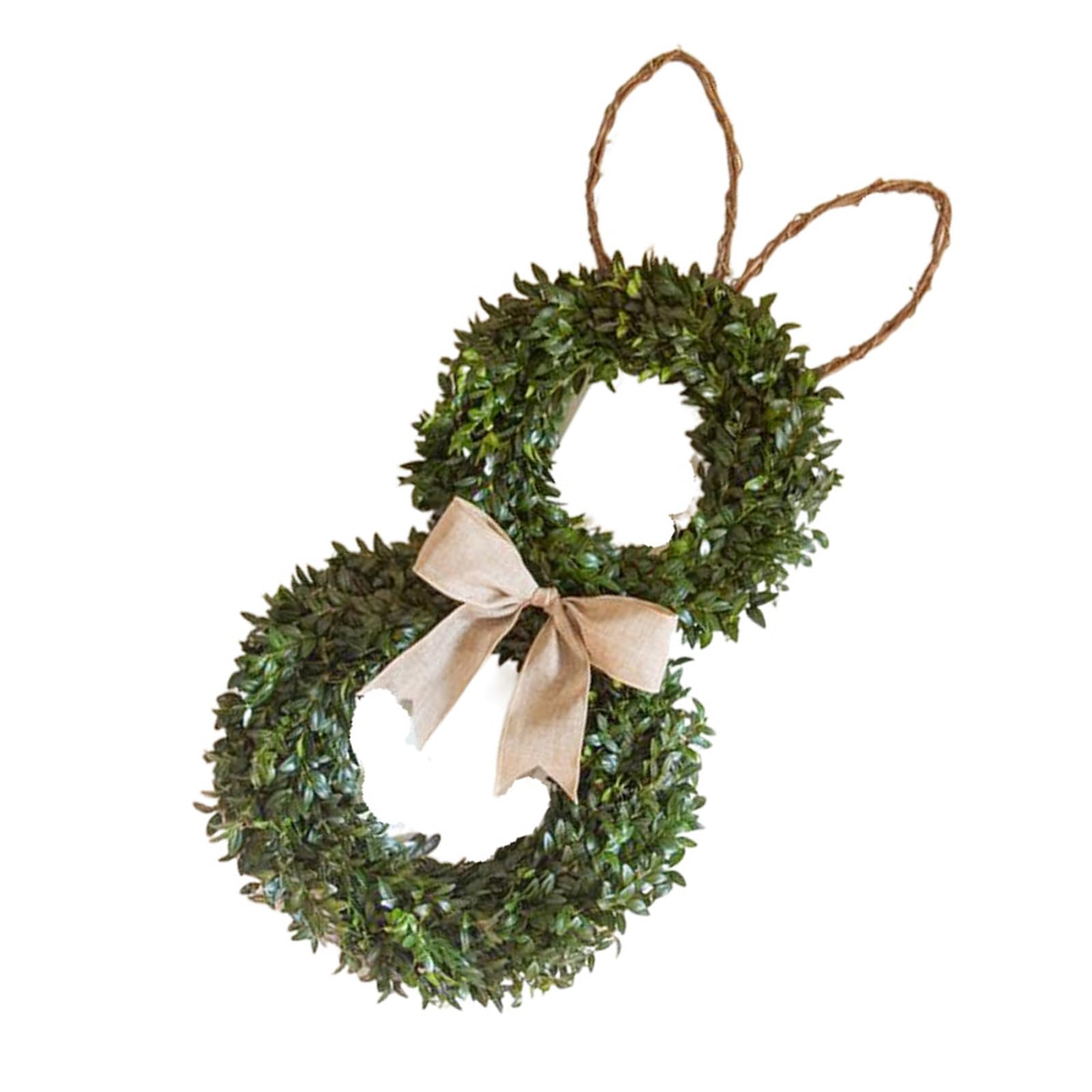 Realistic Rabbits Shaped Flower Wreath for Front Door Artificial Florals Garlands Easters Decoration for Home Use Easters Home Decoration