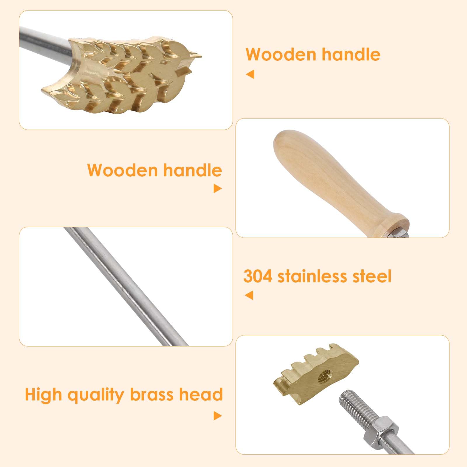 Timbro Per Marchio A Caldo In Legno - Personalizzato Per Pane, Legno, Pelle, 3cm Con Manico - Foto 4