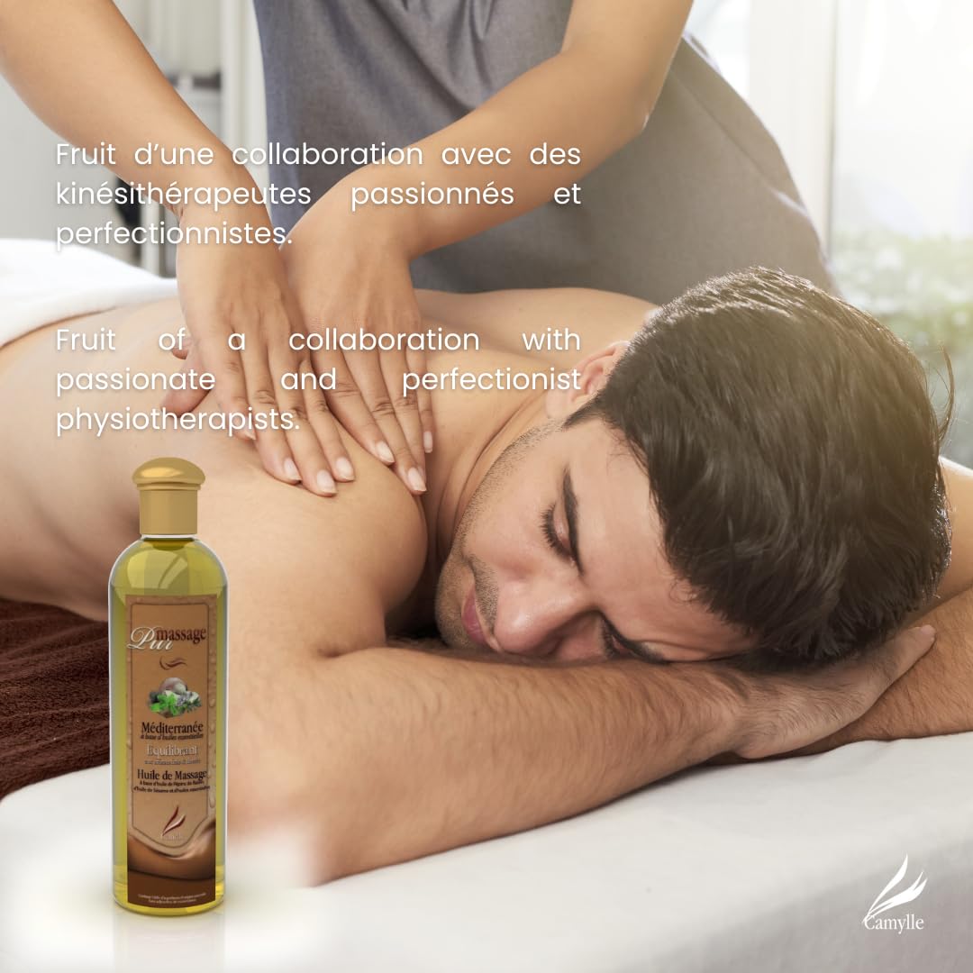 Camylle - Olio da massaggio Fiori d'arancio - Olio da massaggio di lusso per massaggio tradizionale o doccia Vichy - De-stressante con aromi dolci e accattivanti - 5000ml