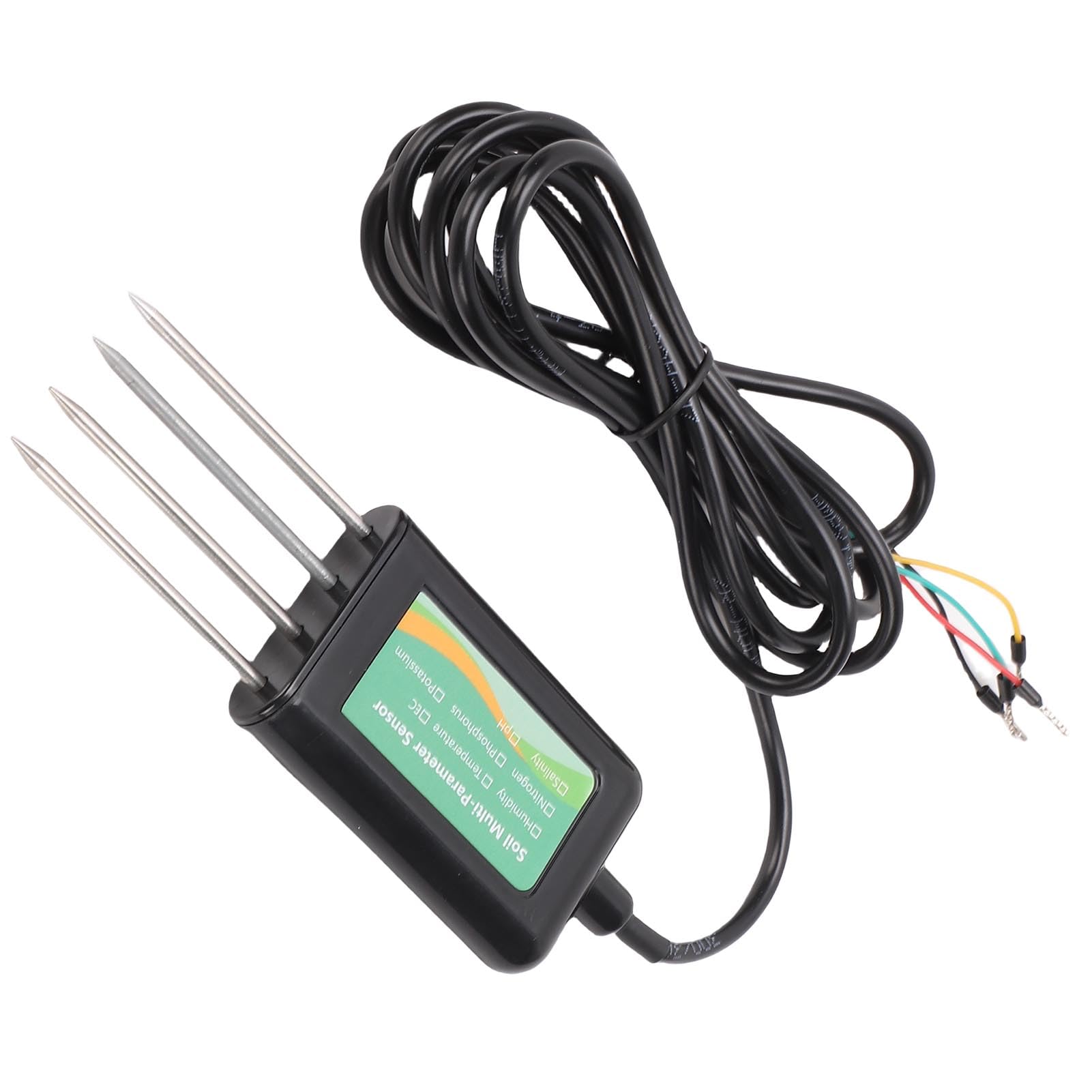 Tnfeeon Probador de Suelo 8 en 1 Sensor de Suelo IP68 con Sondas de Acero Inoxidable para Temperatura Humedad EC PH NPK Detección de Salinidad Invernadero Granja Jardinería Plantas Al