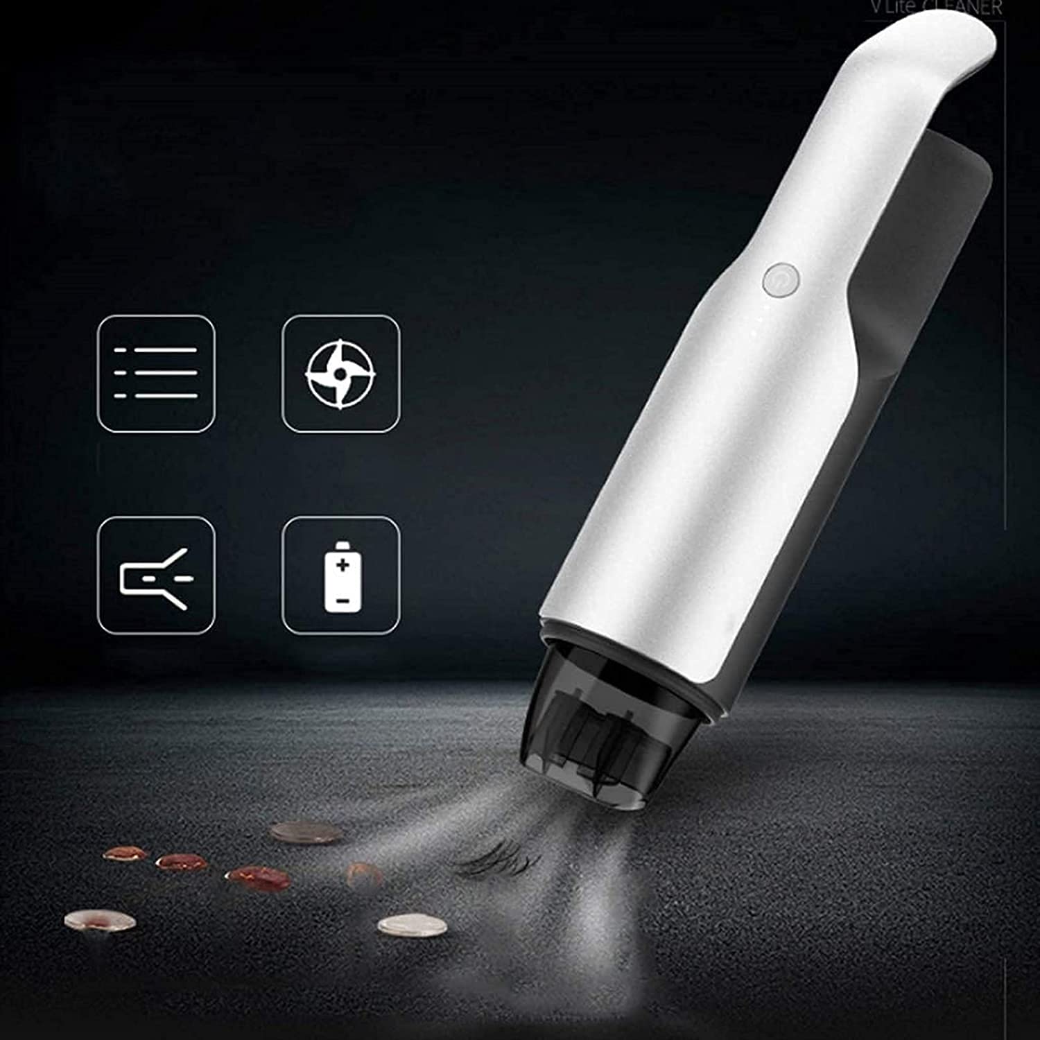 Handheld Mini Coche Aspiradora Coche Carga INALÁMBRICA 4200PA, Cleadera portátil Aspiradora y Coche Aspiradora de automóviles