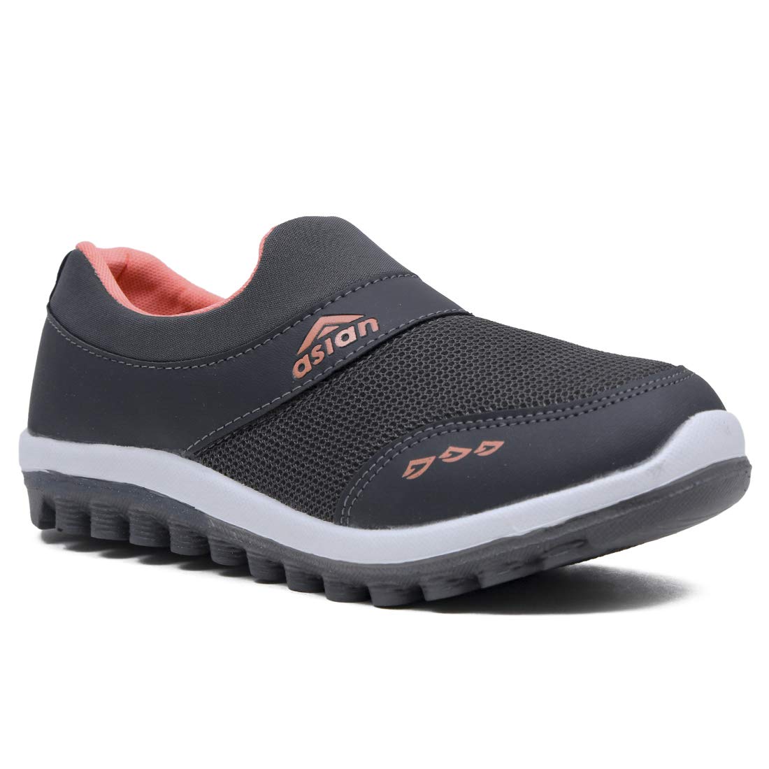 ASIAN Riya-04 Sports Running,Walking & Casual Loafer Lightweight with Eva Sole Extra Jump Shoes for Women & Girls Peach,UK 6 1