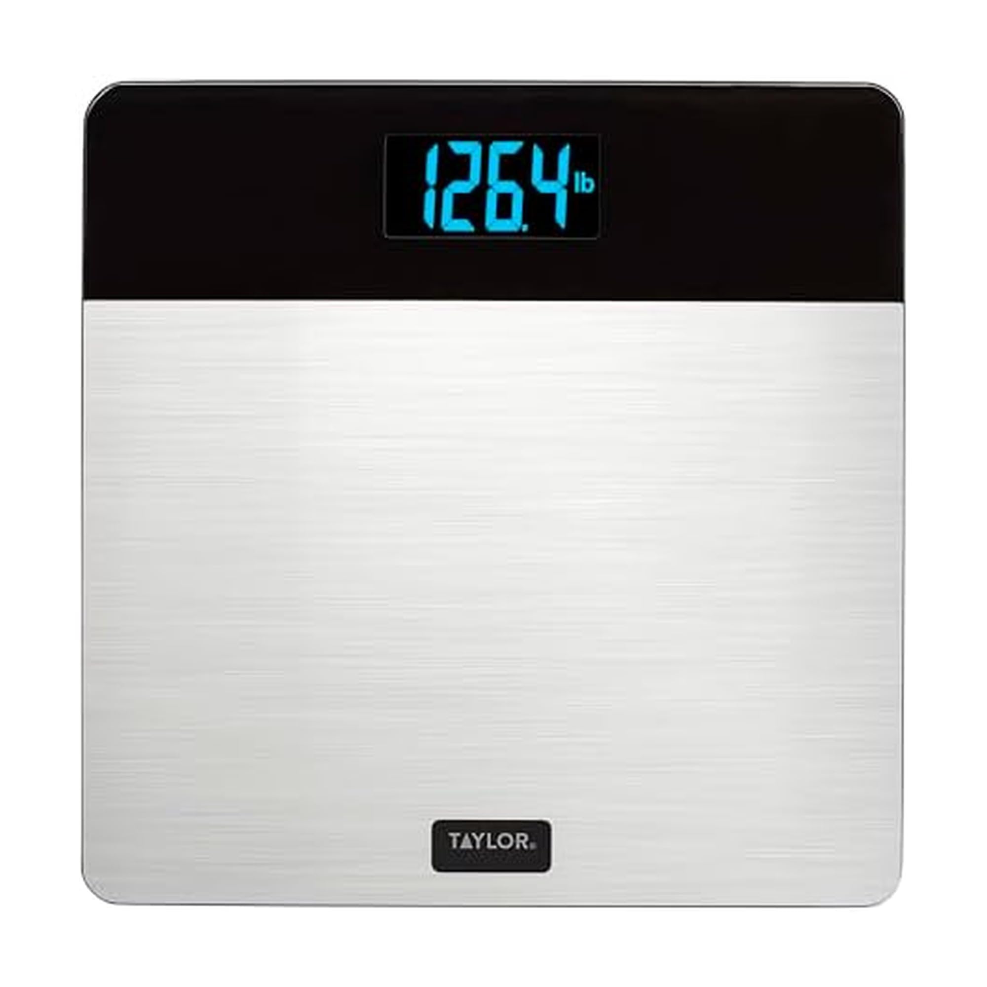 Taylor Digital Brushed Stainless Steel Scale Bathroom Scale for Body Weight Digital Bathroom Weighing Machine Battery Powered Measures