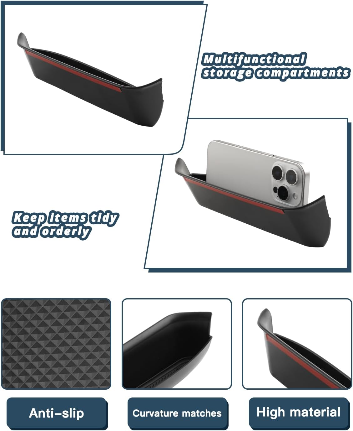 Ruiya 2015-2023 Renegade Console Organizer for Jeep Renegade Accessories ABS Material Passenger Storage Box Compatible with 2015-2020 2021 2022 2023 Jeep Renegade Latitude/Altitude/Trailhawk/Limite
