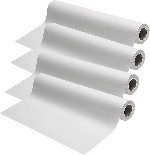 Miniatura 10 de Papel de mesa de examen, 18 x 125 pies, crepé blanco estándar desechable, rollos de papel para spas, médicos, quiroprácticos y mesas de masaje..