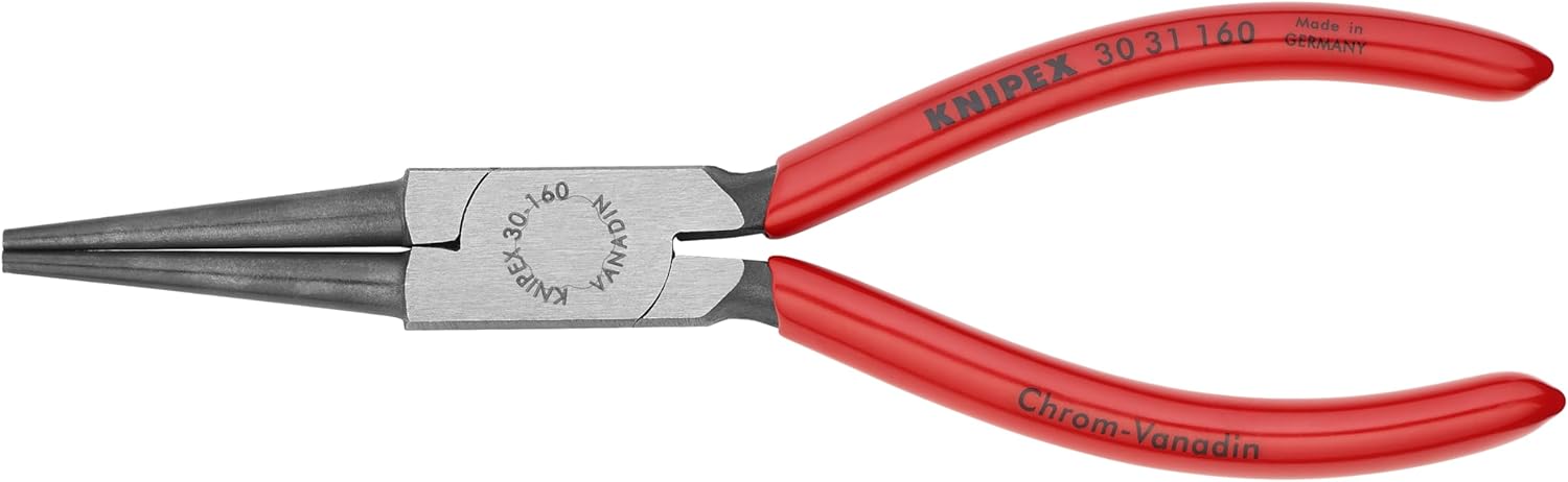 KNIPEX - 30 31 160 Tools - Long Nose Pliers, Round Tips (3031160), 6.25