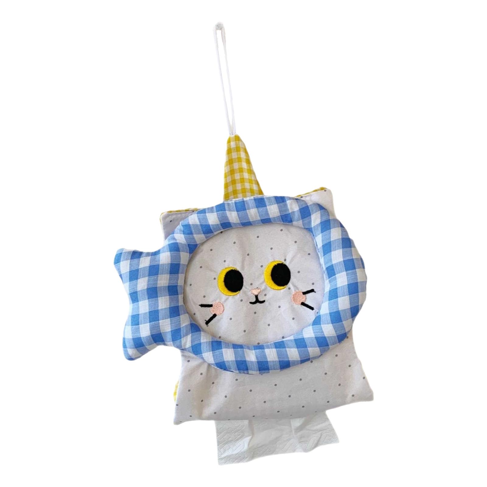 Navna Stylish Cats Designs Cloth Napkin Dispenser with Hanging Hook Hanging Fabric Tissue Dispenser