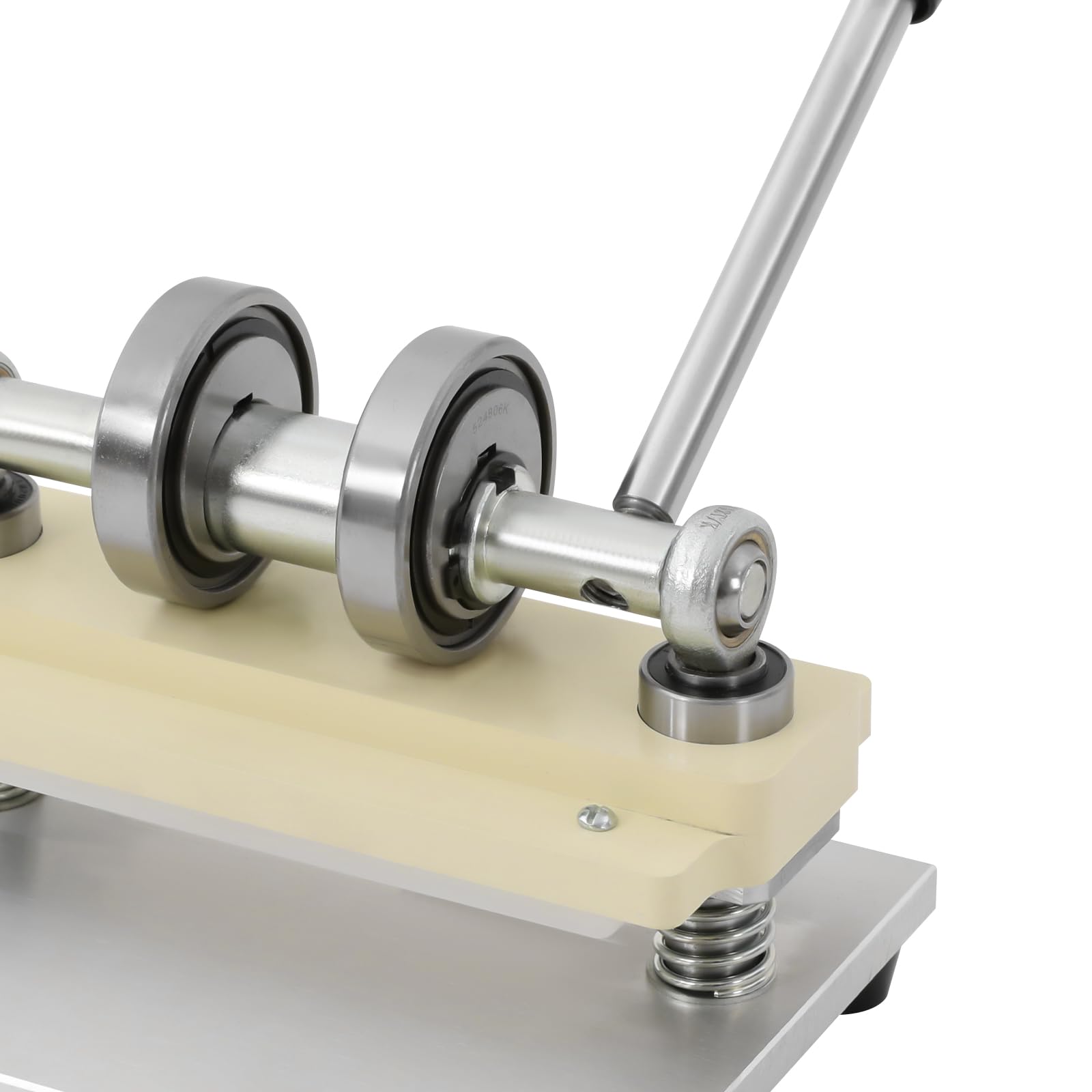 Manuelle Stanzmaschine Prägemaschine Schneidemaschine Stanzgerät mit Doppelführungswelle 155 mm Einzug aus Kohlenstoffstahl für Papier Karton Filz Leder Stoff Folie Basteln