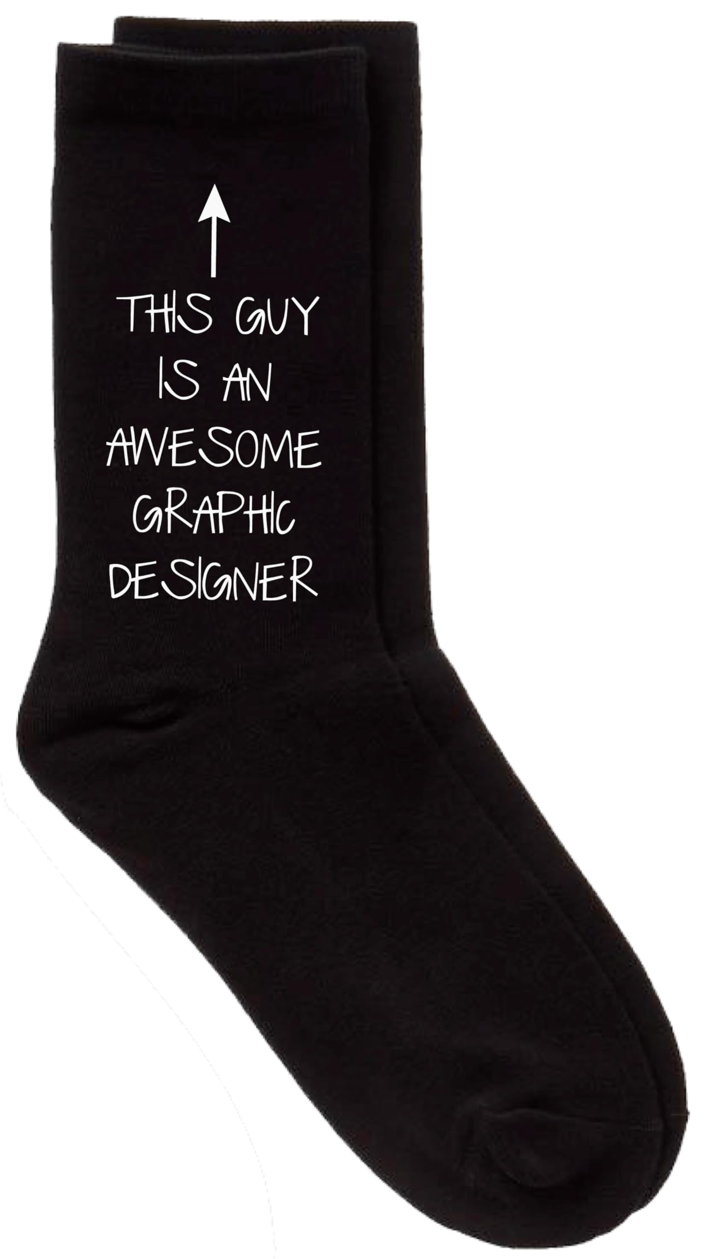 60 Second Makeover Limited This Guy Is An Awesome Graphic Designer Mens Black Socks (One Size)
