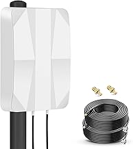 Nelawya 4G LTE 5G Panel Antenne Outdoor Mimo Directional Antenne 700-2700 | 3300-3800 MHz Bis zu 12dBi Antenne mit 10 Meter Kabel TS9 SMA Stecker Kompatibel mit 5G 3G 4G LTE Router Modem