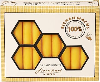 100% Bienenwachs Baumkerzen 20 Stk. Christbaumkerzen