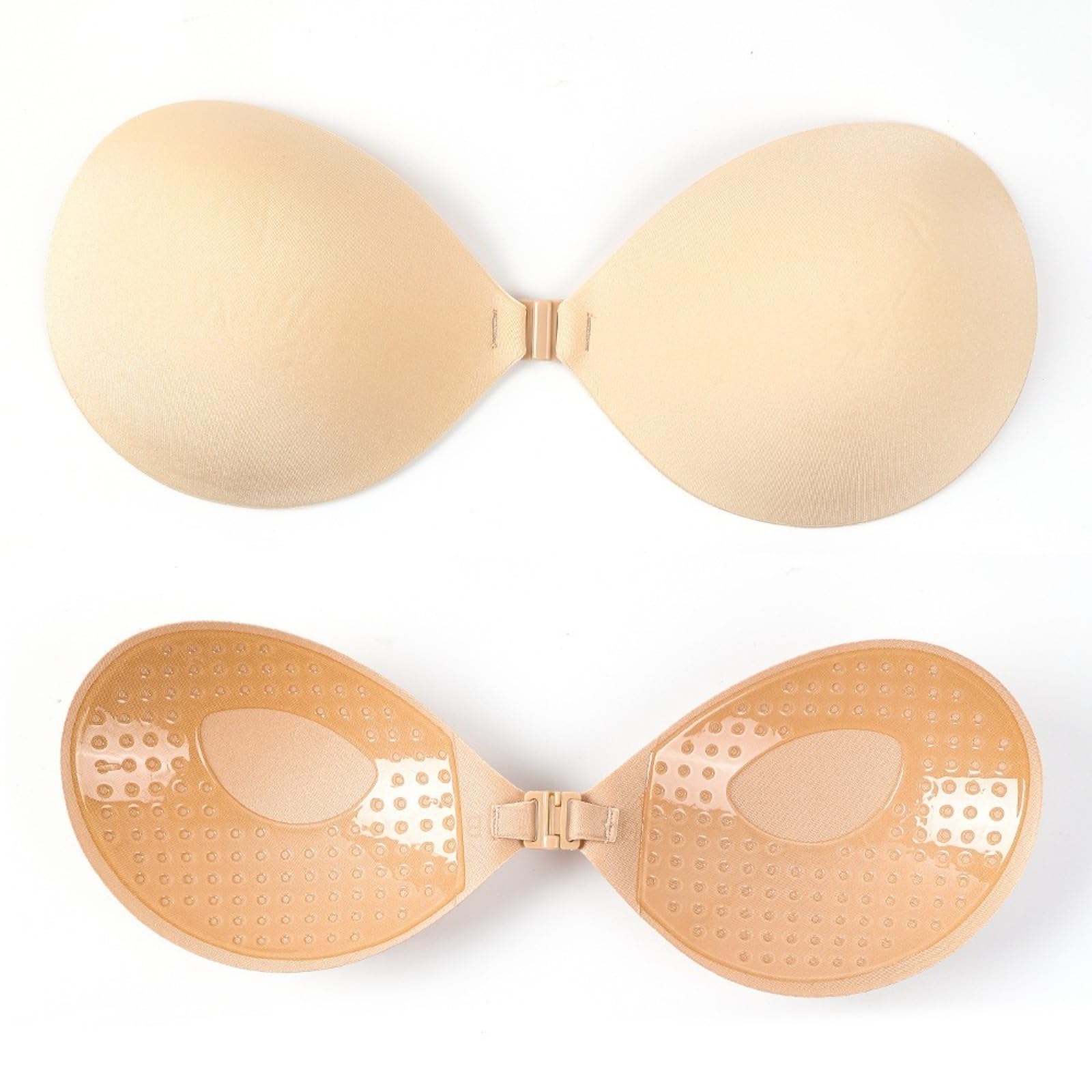 2 Paia di Reggiseni Invisibili Senza Spalline Senza Schienale, Reggiseno Adesivo Push-up for Donne con copricapezzoli/927(Medium)