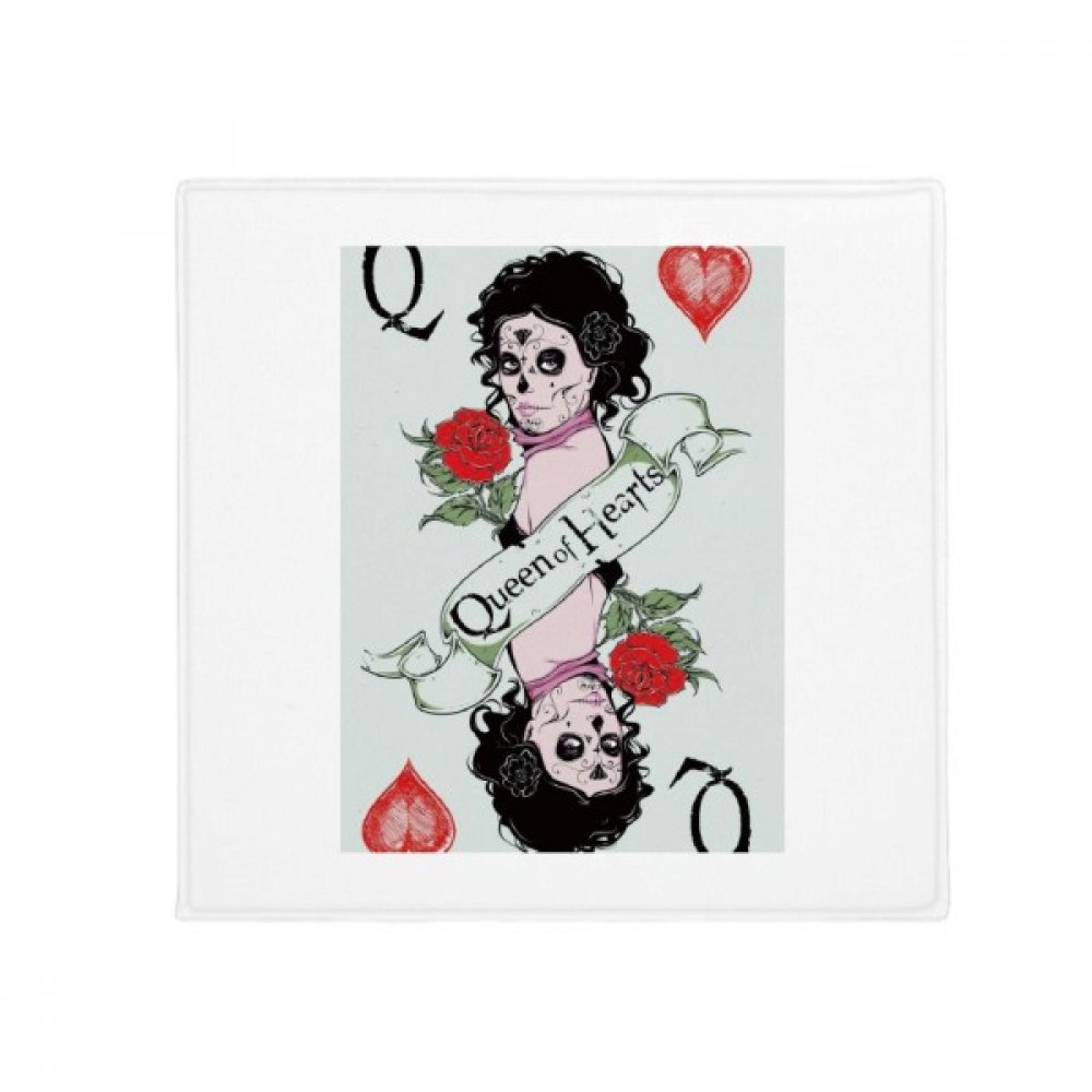 Tapis d'illustration cartes à jouer Q multicolore aux finitions soignées 50cm