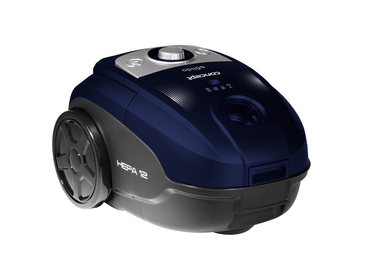 Concept Elettrodomestici VP8076 Aspirapolvere a Traino con Sacco, 700 W, 3 Litri, 66 Decibel, Plastic, Blu