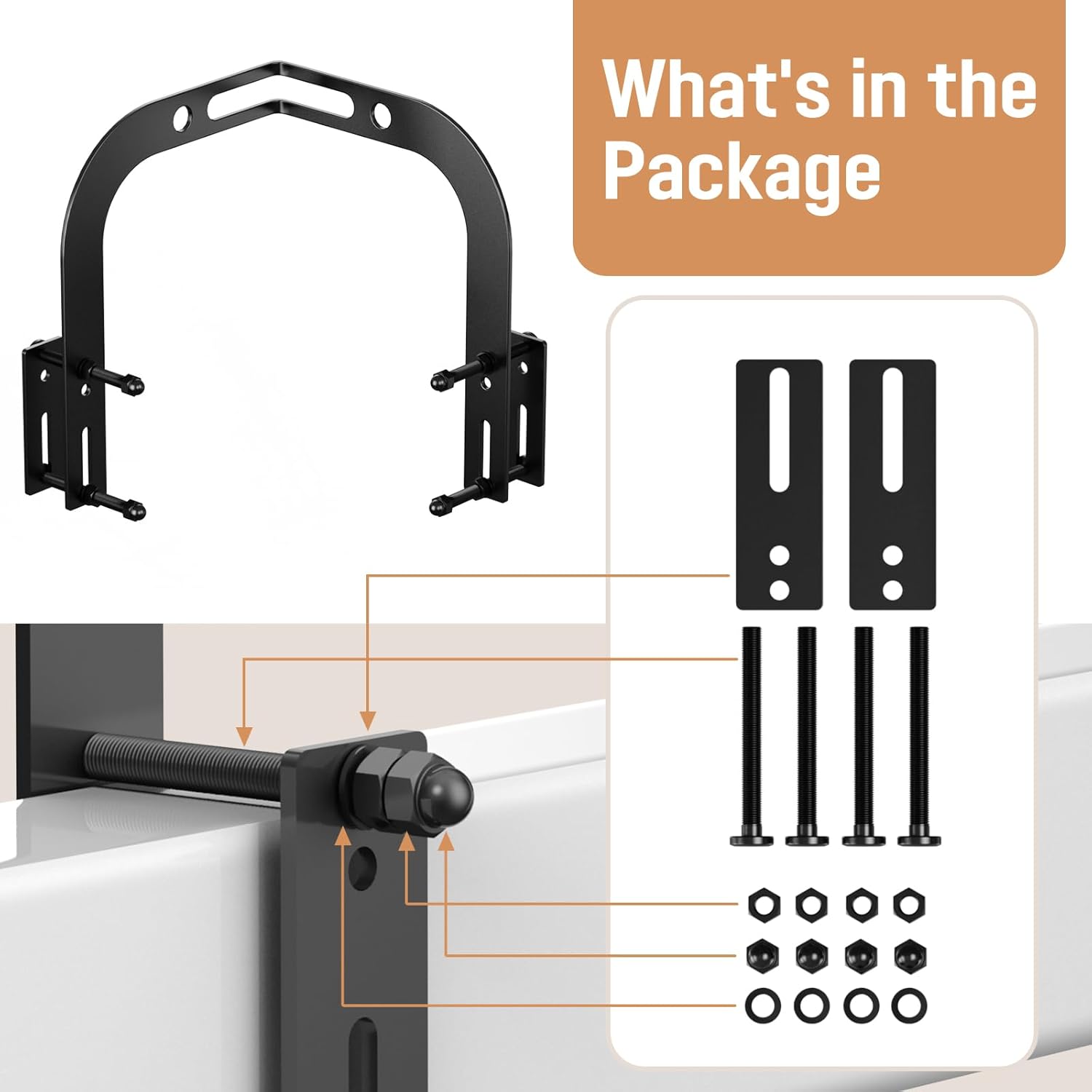 DELLAN Mattress Slide Stopper, Corner Non-Slip Mattress Gripper Retainer Bar, Holder for 1.75x 2.9 Metal Bed Frame to Prevent Sliding (2 Pack)