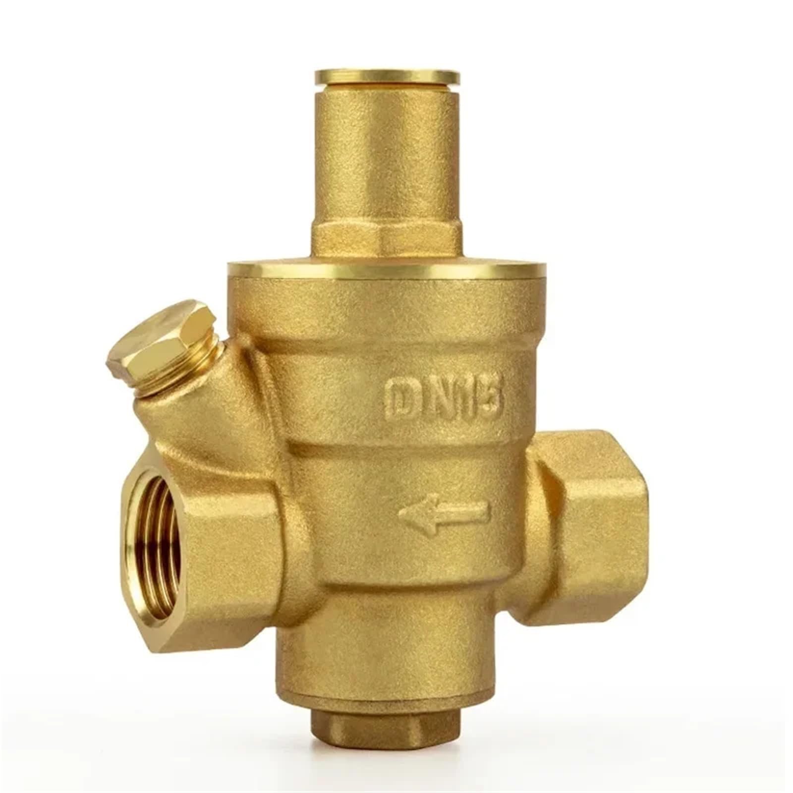 Válvula Reductora Y Mantenedora De Presión De Agua De Latón De 1/2", 3/4", 1" Y 2" DN15/DN20/DN25/DN32, Regulador Y Válvula De Alivio Ajustable.(DN40)