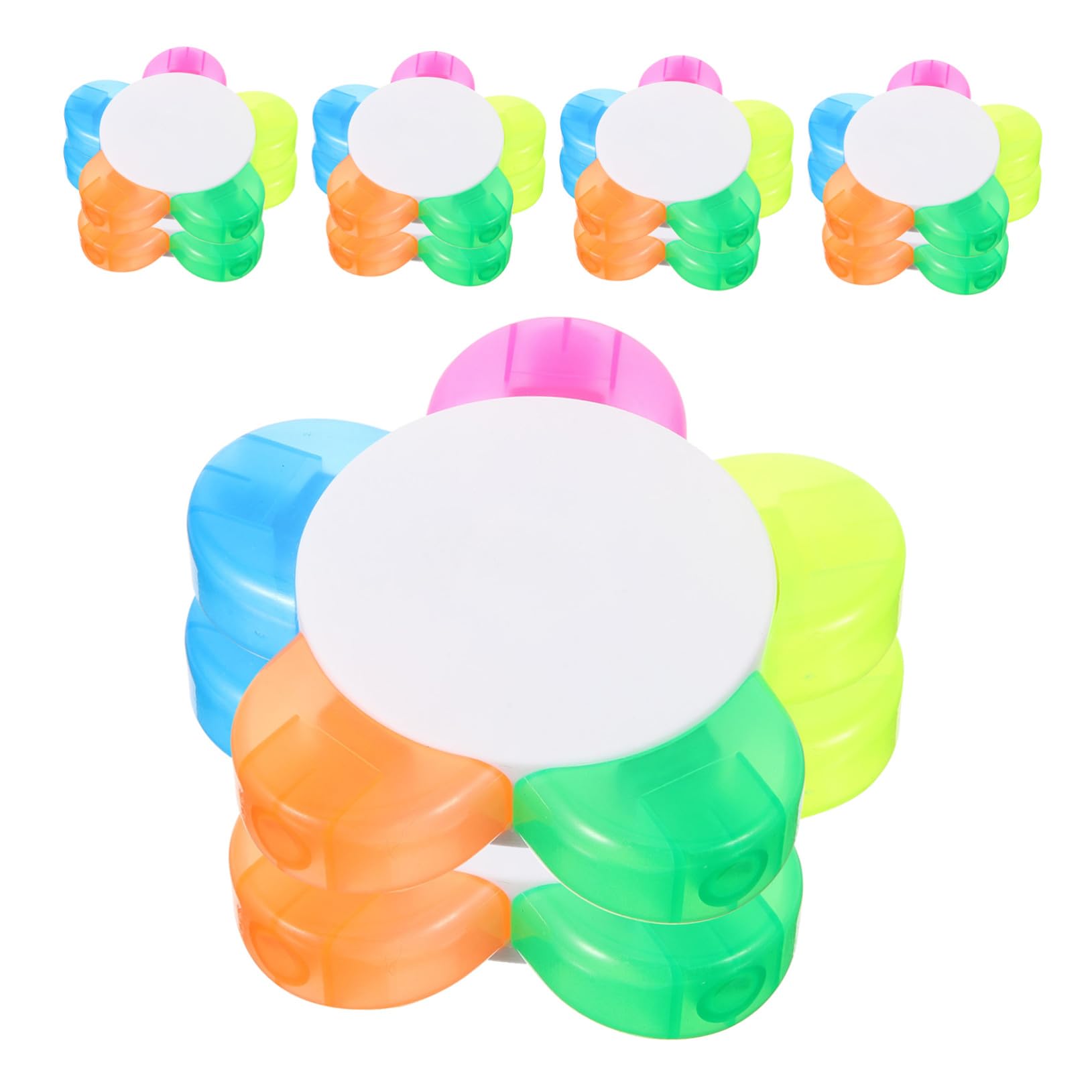Operitacx 10 Stück Fluoreszierende Textmarker in Blumenform Farben Pastell-highlighter mit Schräger Spitze Ergonomisch Langlebig für Schule Büro Scrapbooking und Kreative Notizen