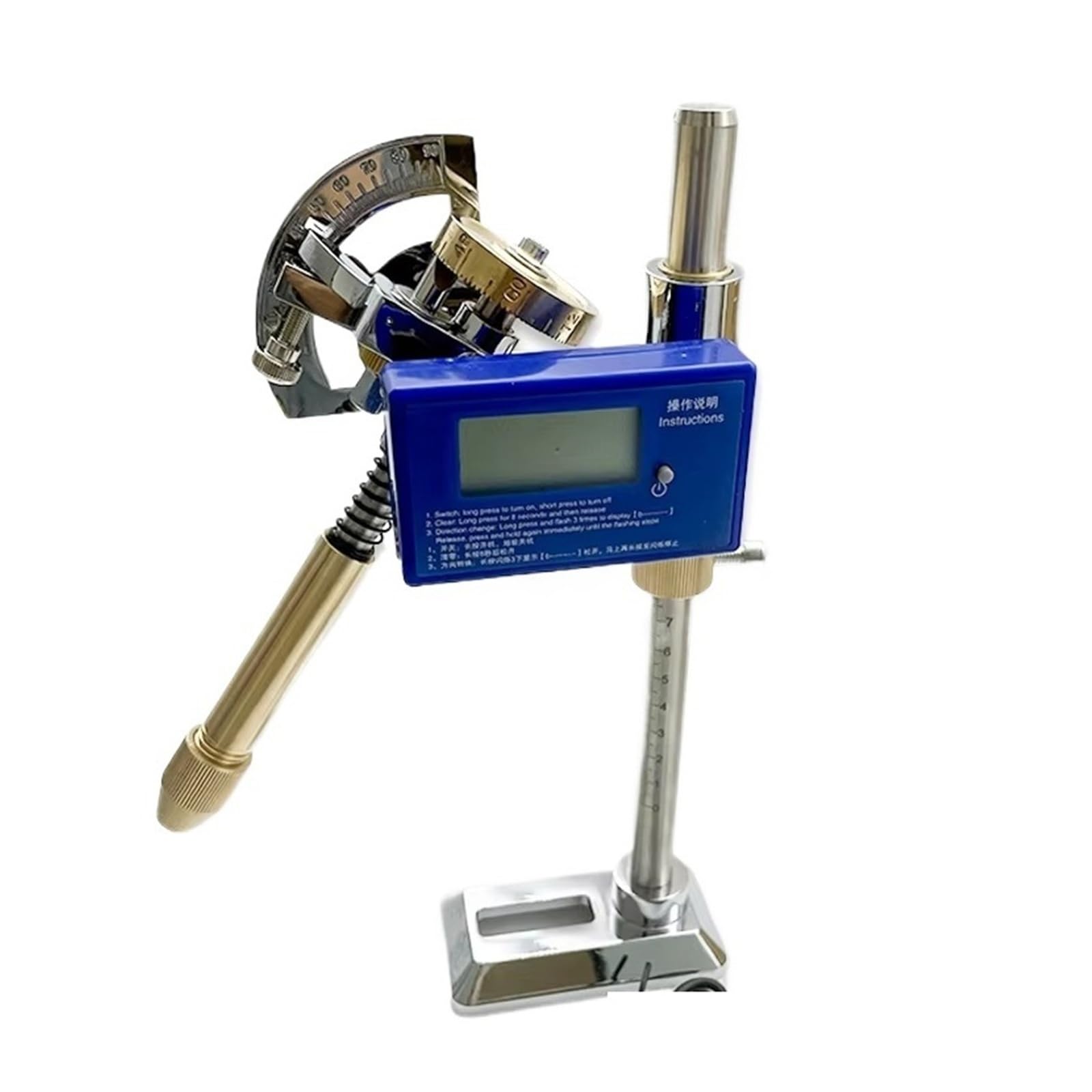 Digital Display Angle Manipulator 32/64/72/80/96 Index Wheel High Precision Grinding Faceted Jade Jewelry Polishing Multiple Uses(96 Index Gear)