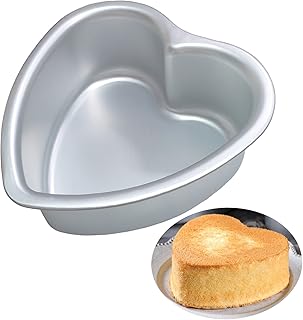 kefyixc Heart Shaped Cake Pan - 6x3 Inch Aluminum Cake Tin for Weddings, Parties, and Family Occasions Make Cake Pans for ...