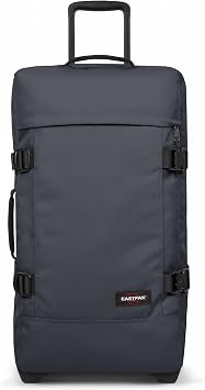 Eastpak Tranverz M Medium Suitcase 78L 67 x 35.5 x 30 cm, Durable Rolling Luggage, Lightweight Travel Bag with Double Compartments, Telescopic Handle & TSA Lock - BLUE DOWNTOWN