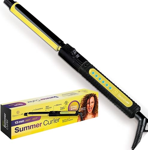 Electrobell Pro - Pinza pequeña y fina para rizador de 12 pulgada 0512in con abrazadera giratoria profesional para cabello largo y corto control de