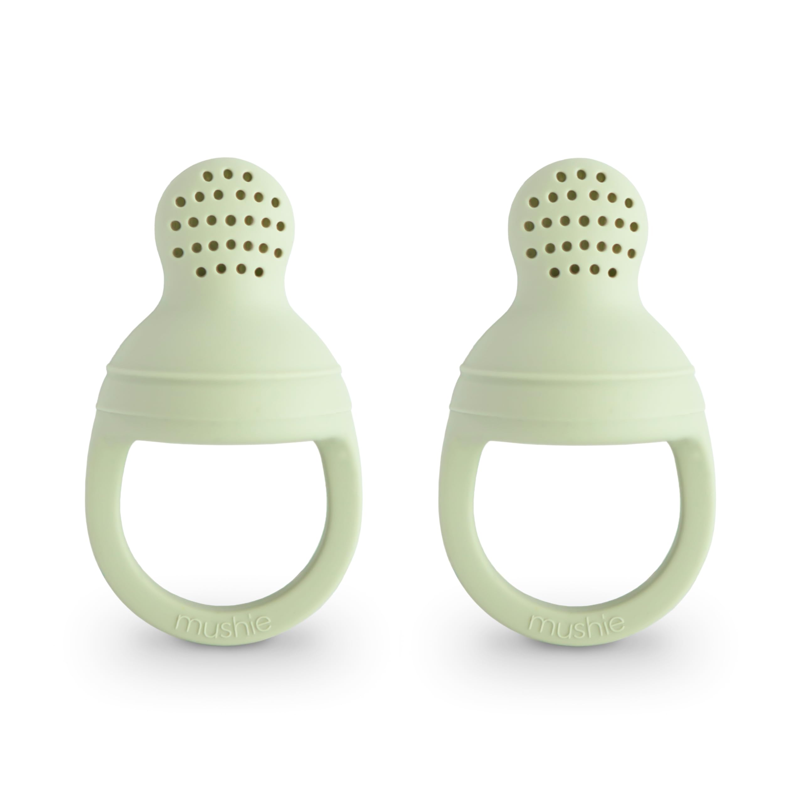 mushie Silicone Baby Fresh Fruit & Food Feeder Pacifier | 6 Months+ (Sage)