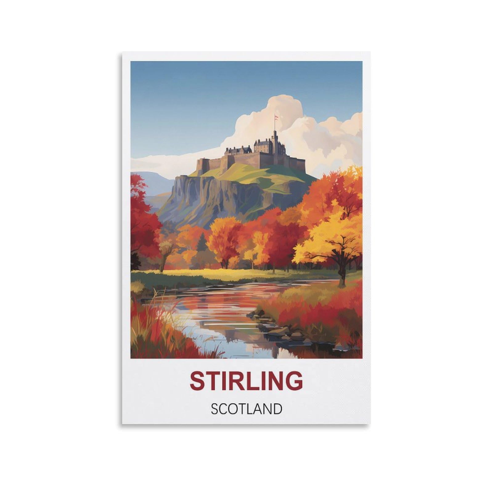 Tin Signs Retro,Stirling Scotlands,Art Plaque Poster Wall Decor for Home Tool Room Bar Club Restaurant Cafe 30x30cm