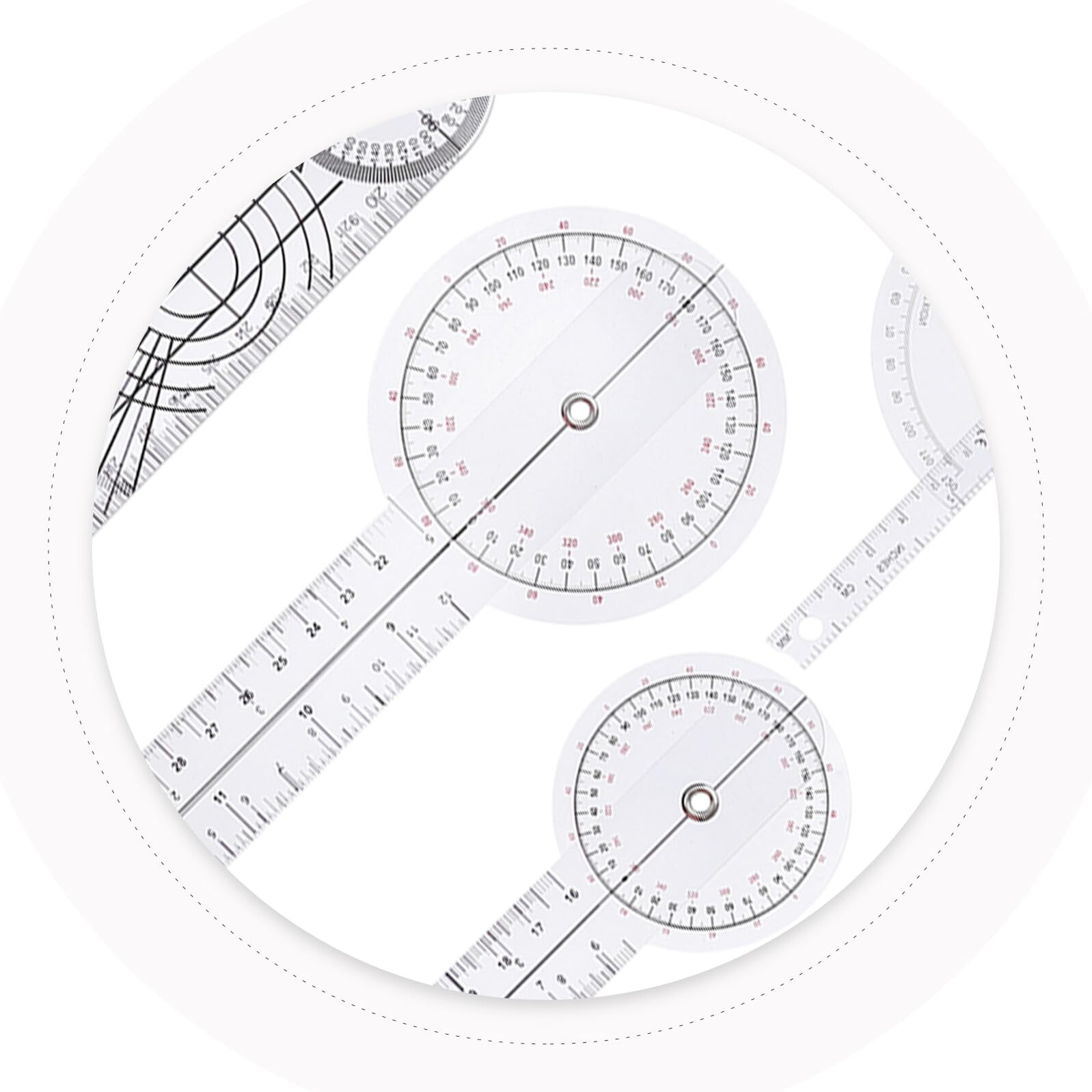 Lurrose 6pezzi Goniometro Spinale Goniometro da Dito Gradi per Misurare Articolazioni Colonna Vertebrale Lettura Chiara per Fisioterapisti Uso Domestico